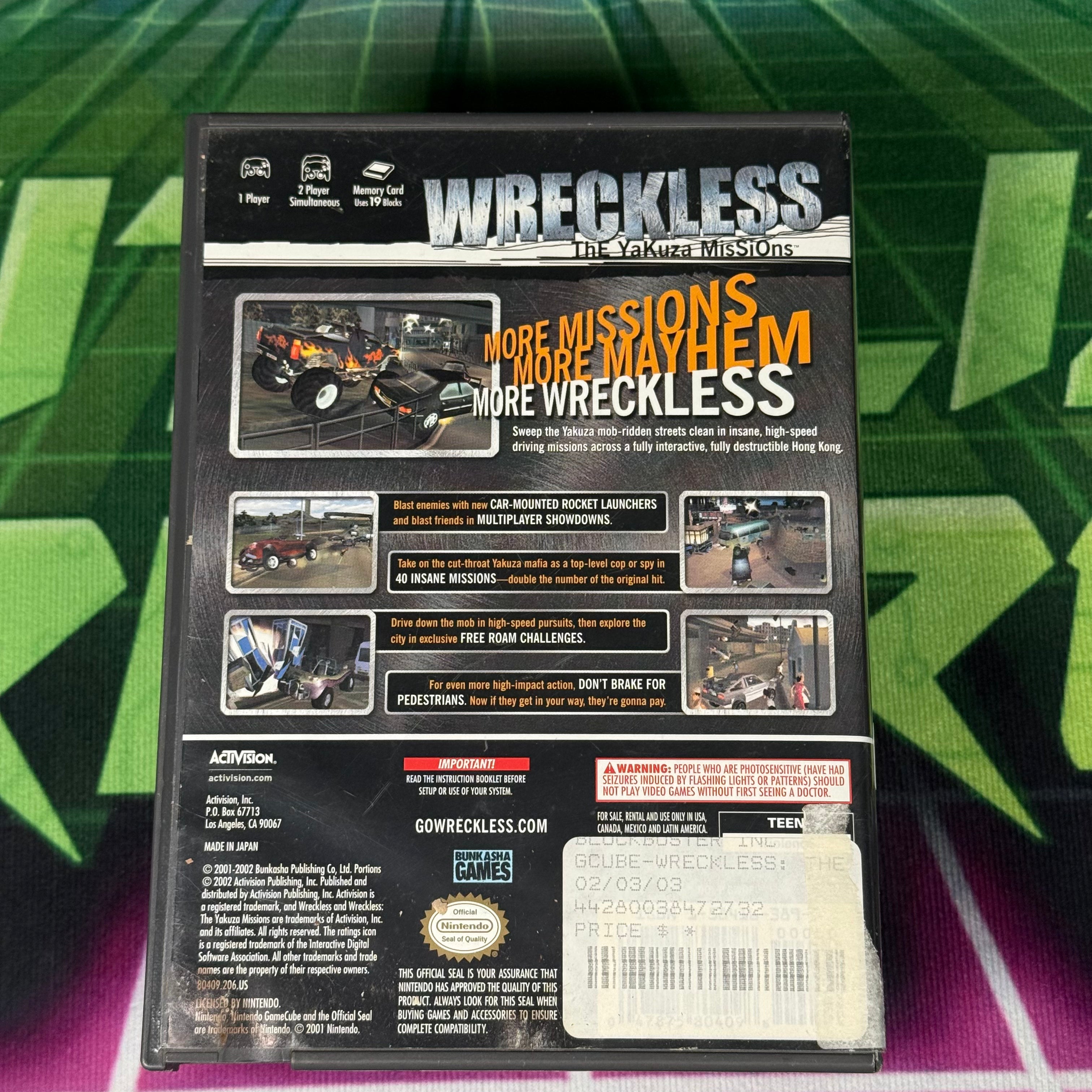 Wreckless Yakuza Missions | Nintendo Gamecube