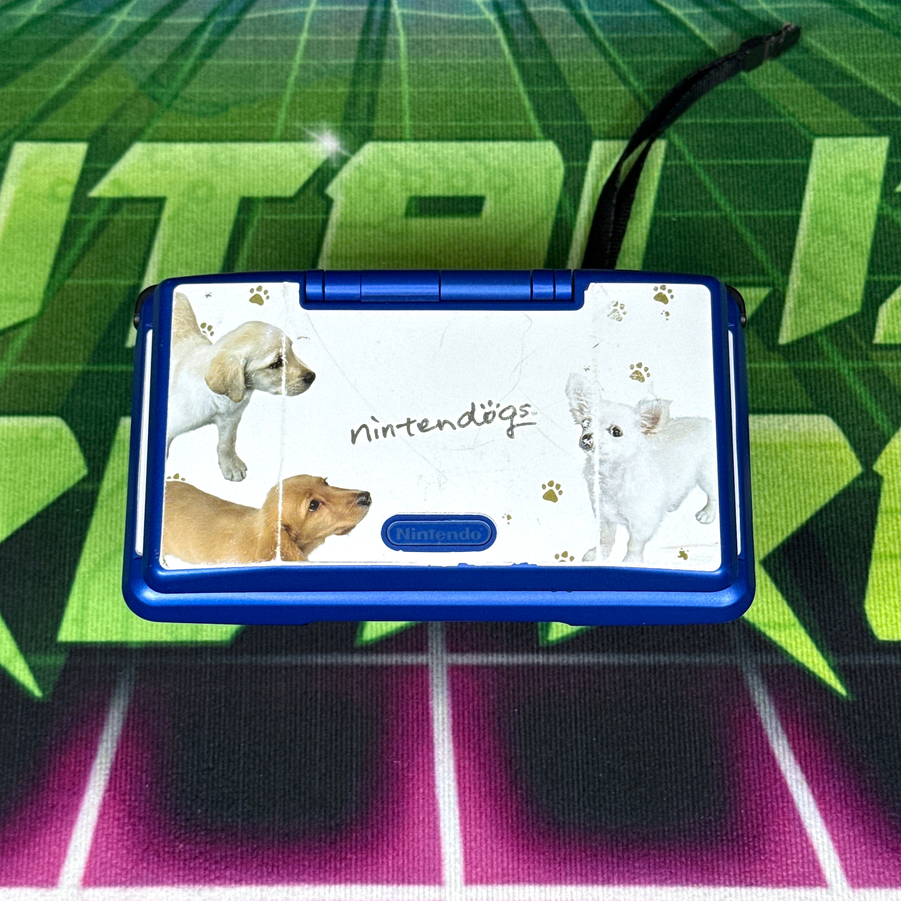 Nintendo DS Handheld Console - Cobalt Blue w/ Nintendogs Decal