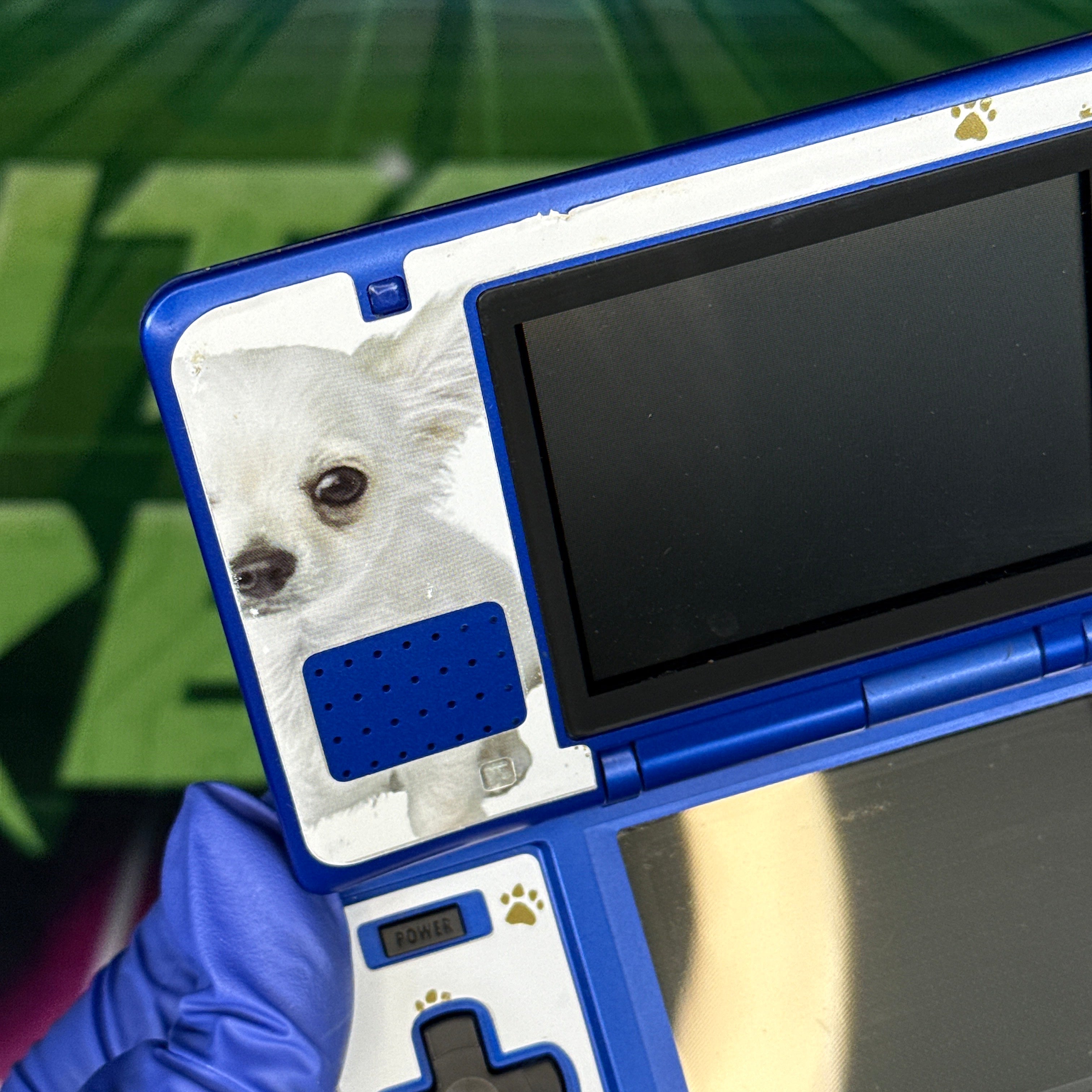 Nintendo DS Handheld Console - Cobalt Blue w/ Nintendogs Decal