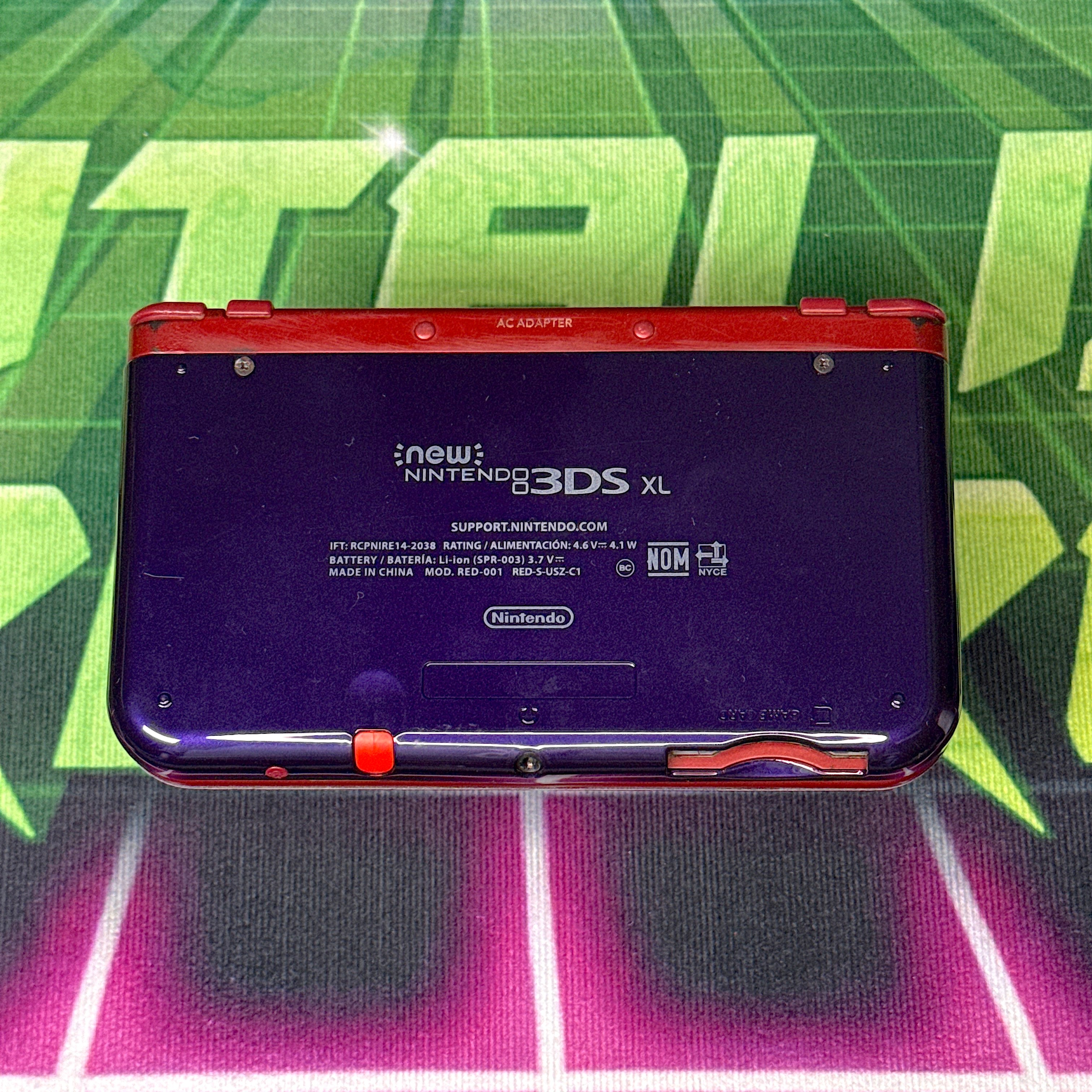 New Nintendo 3DS XL Handheld Console - Red w/ "Galaxy Style" Plates