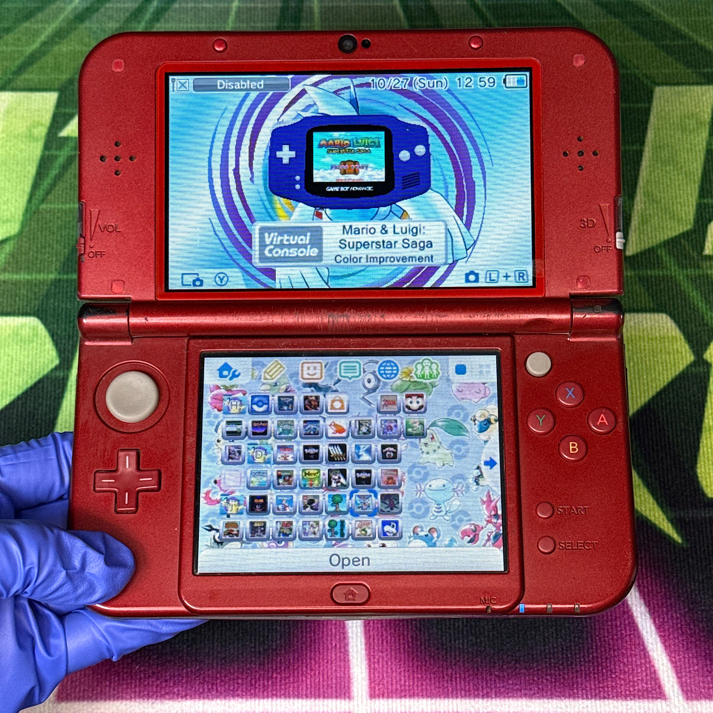 New Nintendo 3DS XL Handheld Console - Red w/ "Galaxy Style" Plates