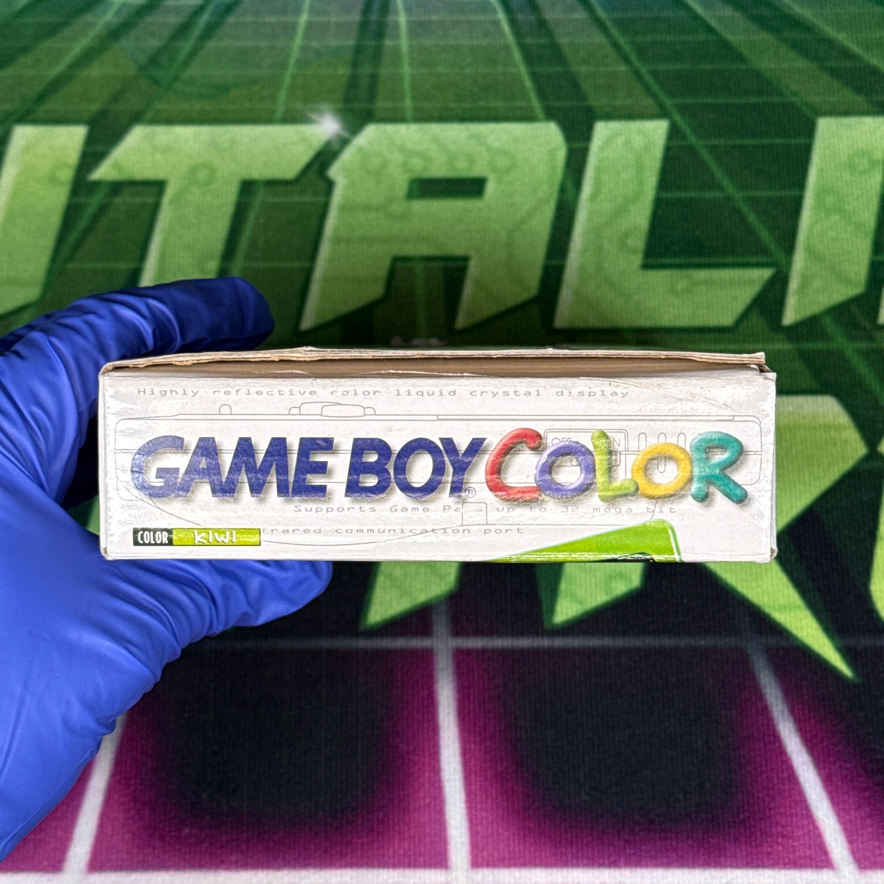 Nintendo GameBoy Color – Kiwi Green w/ Pokémon Crystal – Tested & Working (RARE!)