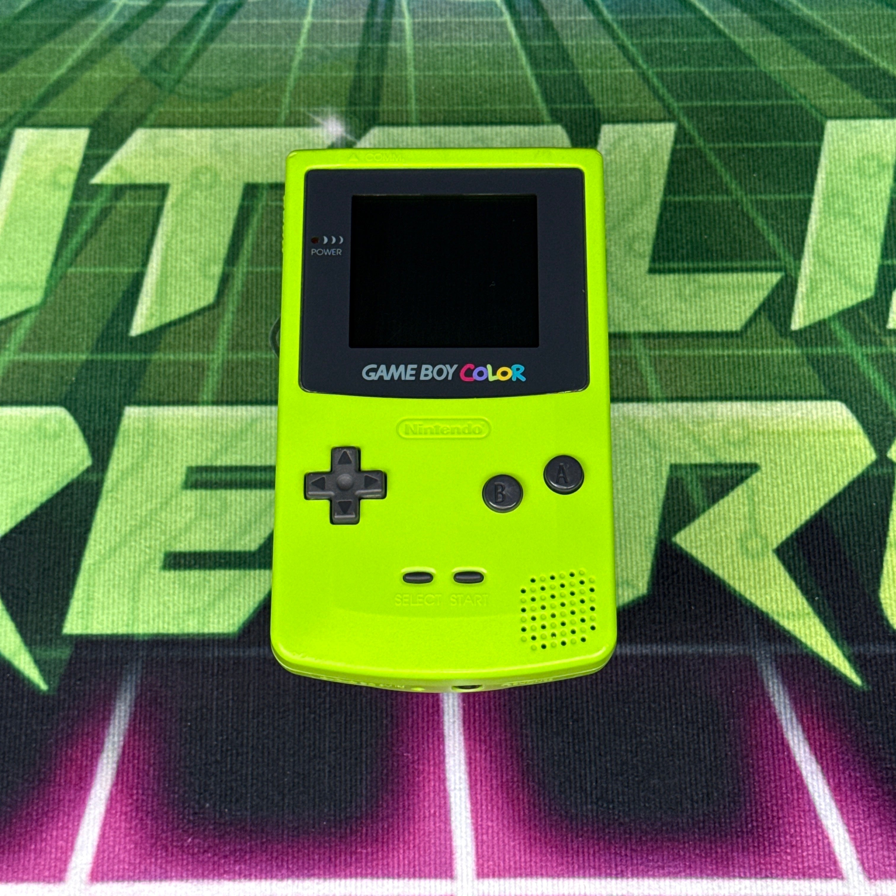 Nintendo GameBoy Color – Kiwi Green w/ Pokémon Crystal – Tested & Working (RARE!)