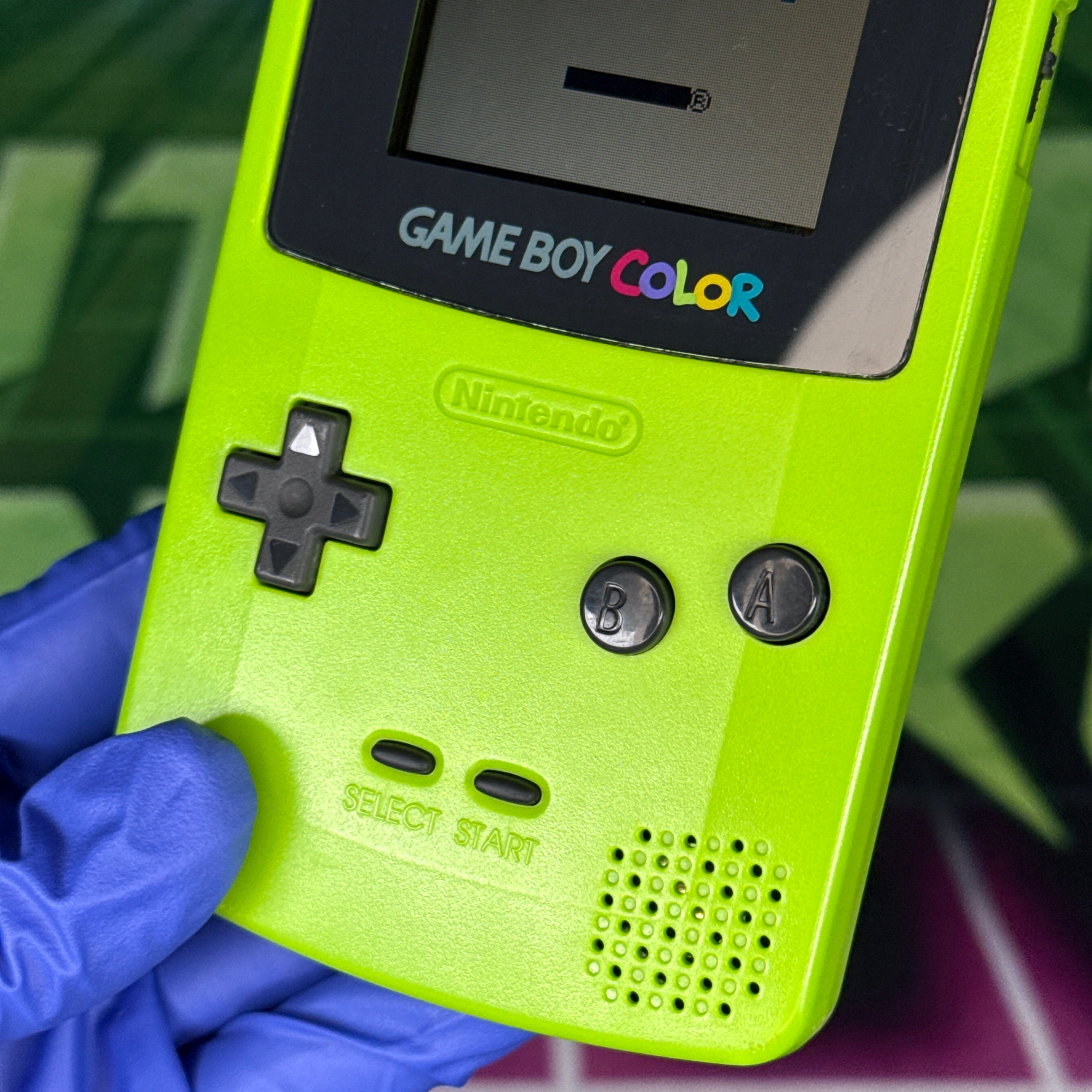 Nintendo GameBoy Color – Kiwi Green w/ Pokémon Crystal – Tested & Working (RARE!)