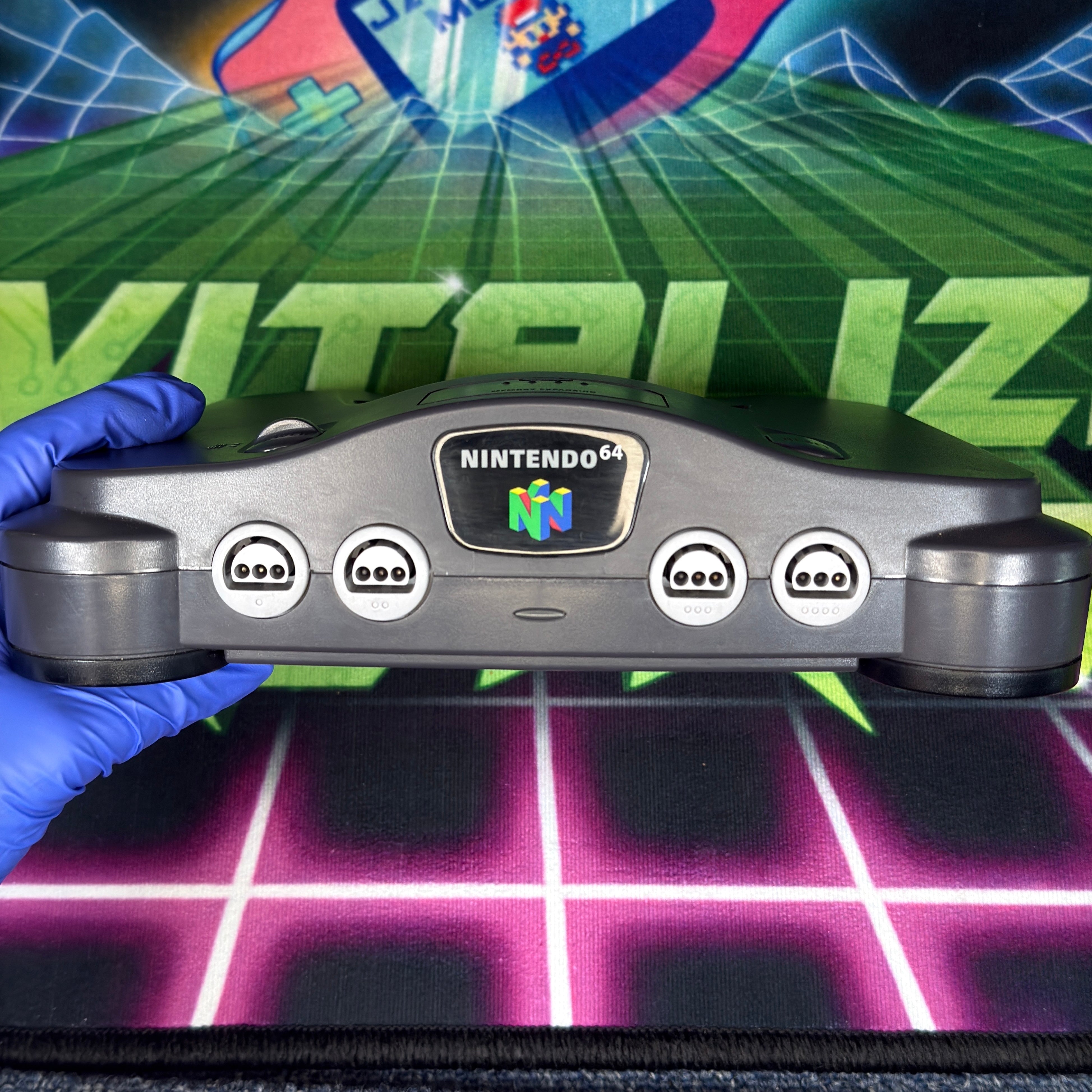 Nintendo 64 - Charcoal w/ Electric Green Controller