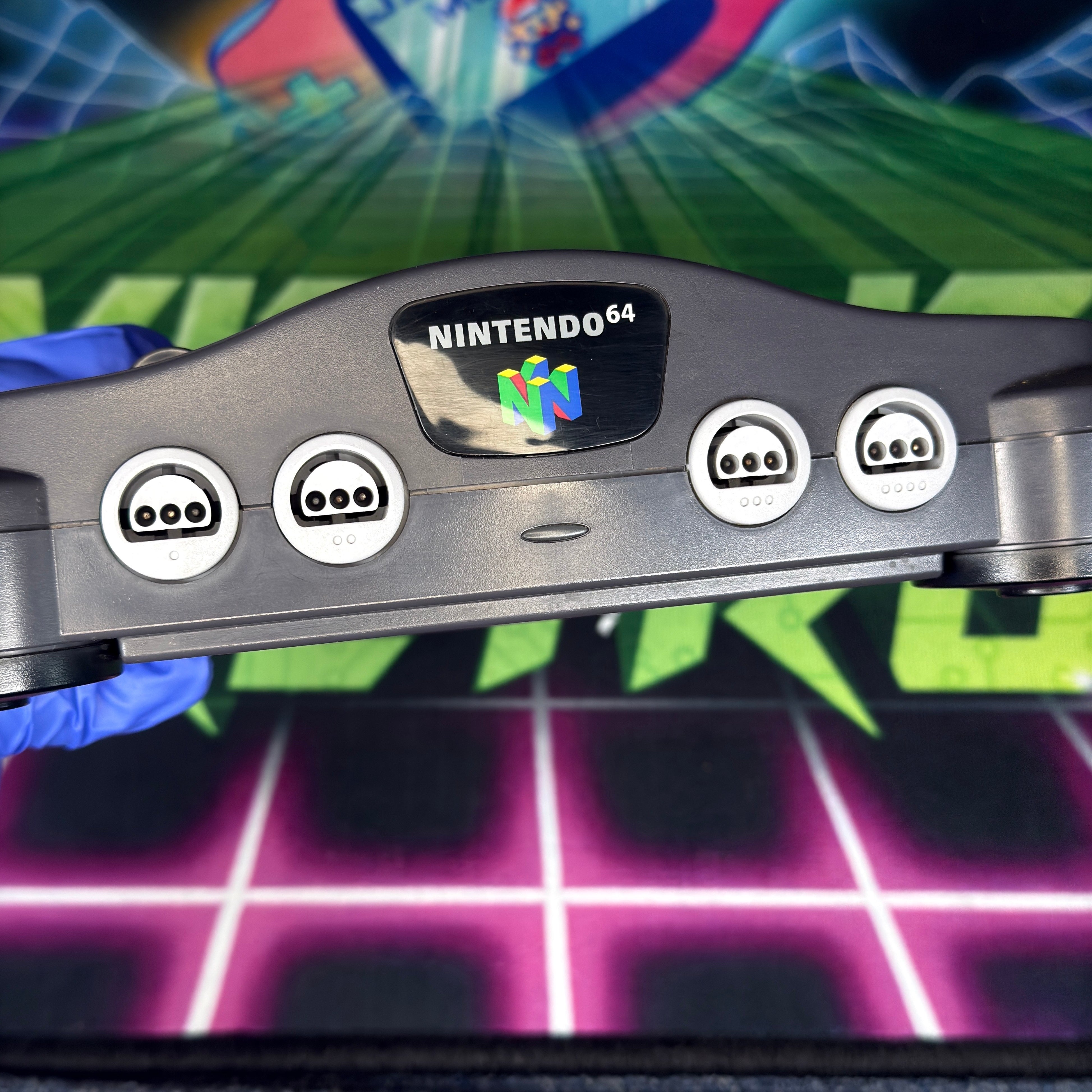 Nintendo 64 - Charcoal w/ Electric Green Controller