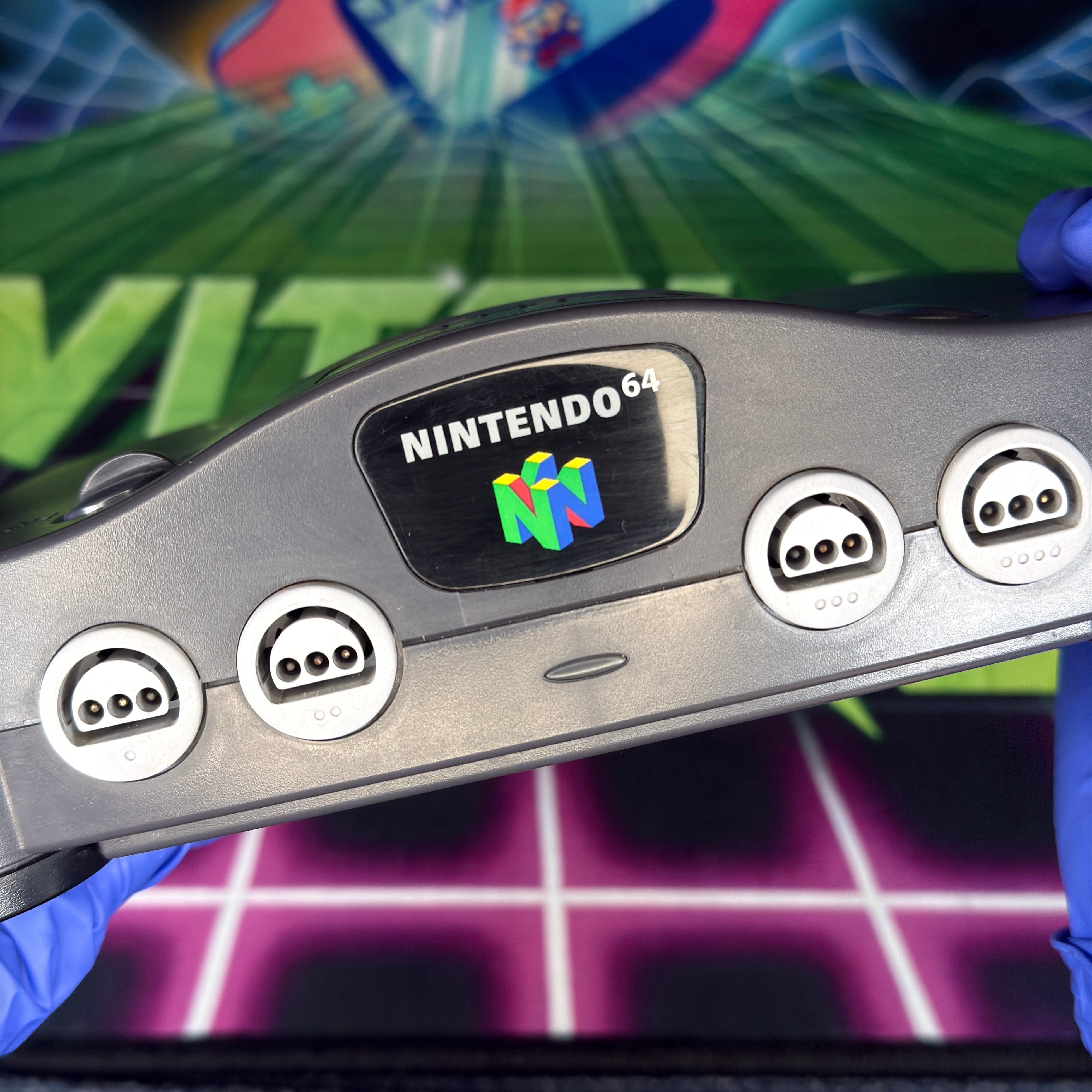 Nintendo 64 - Charcoal w/ Electric Green Controller