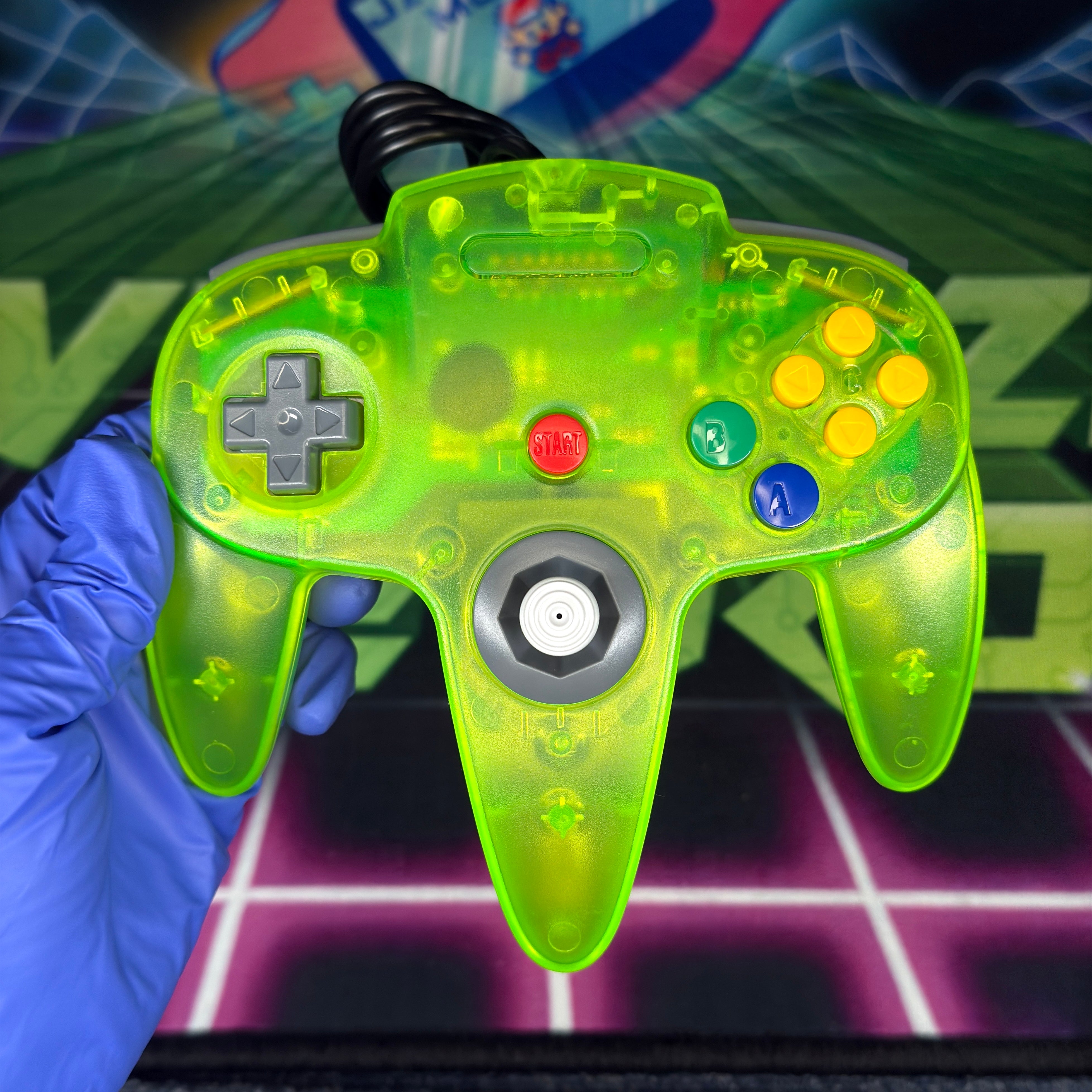 Nintendo 64 - Charcoal w/ Electric Green Controller