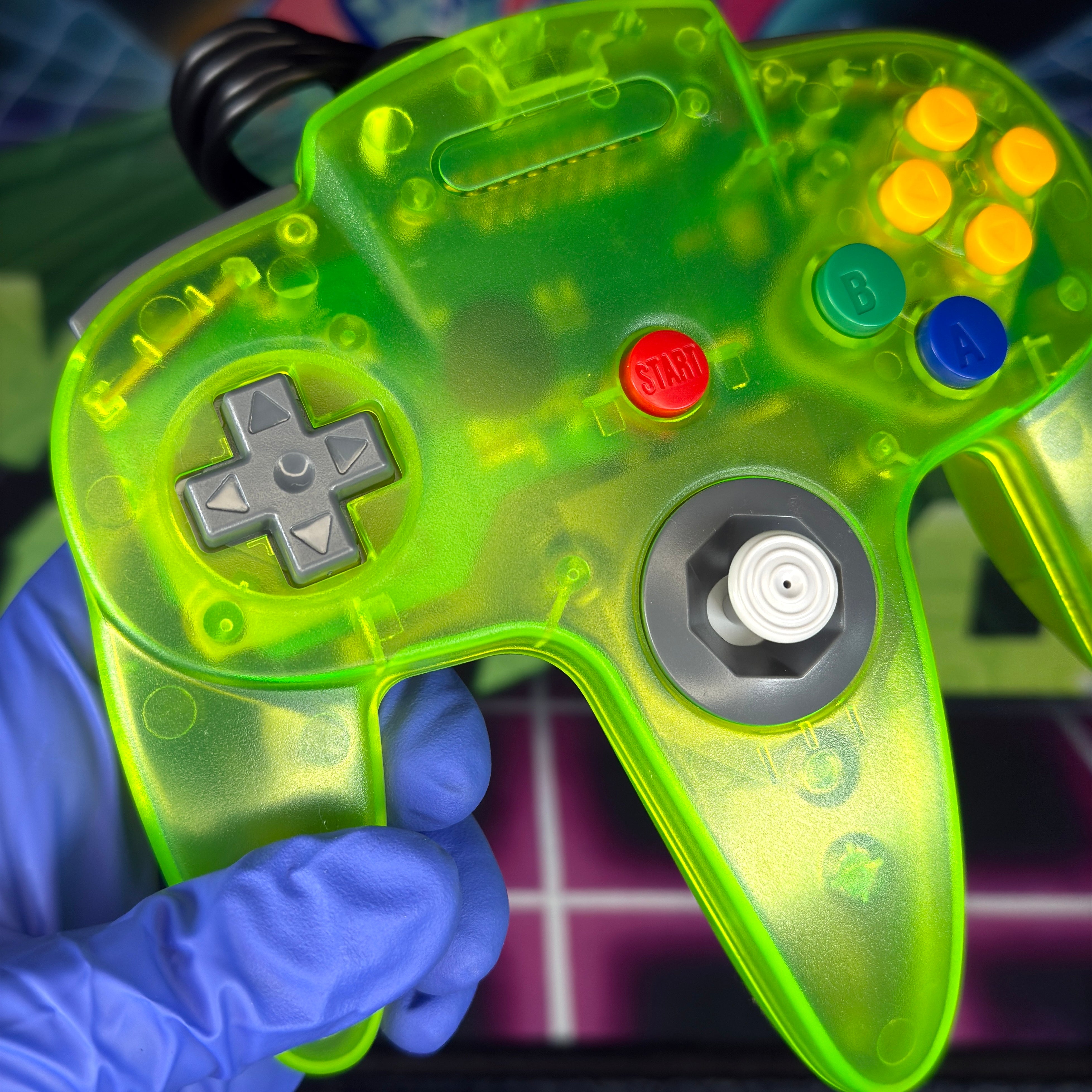 Nintendo 64 - Charcoal w/ Electric Green Controller