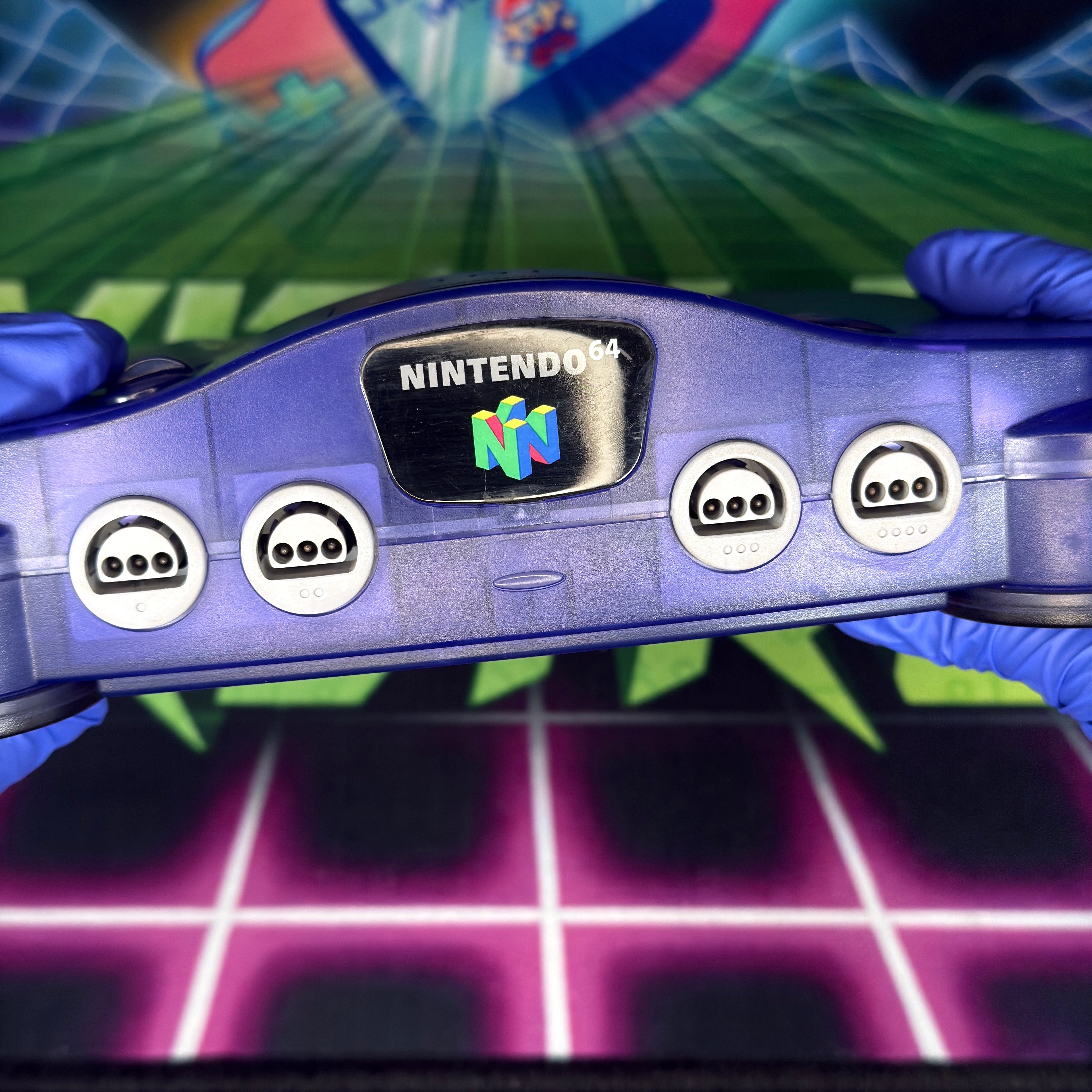 Nintendo 64 - Funtastic Grape Purple w/ Clear Teal Controller