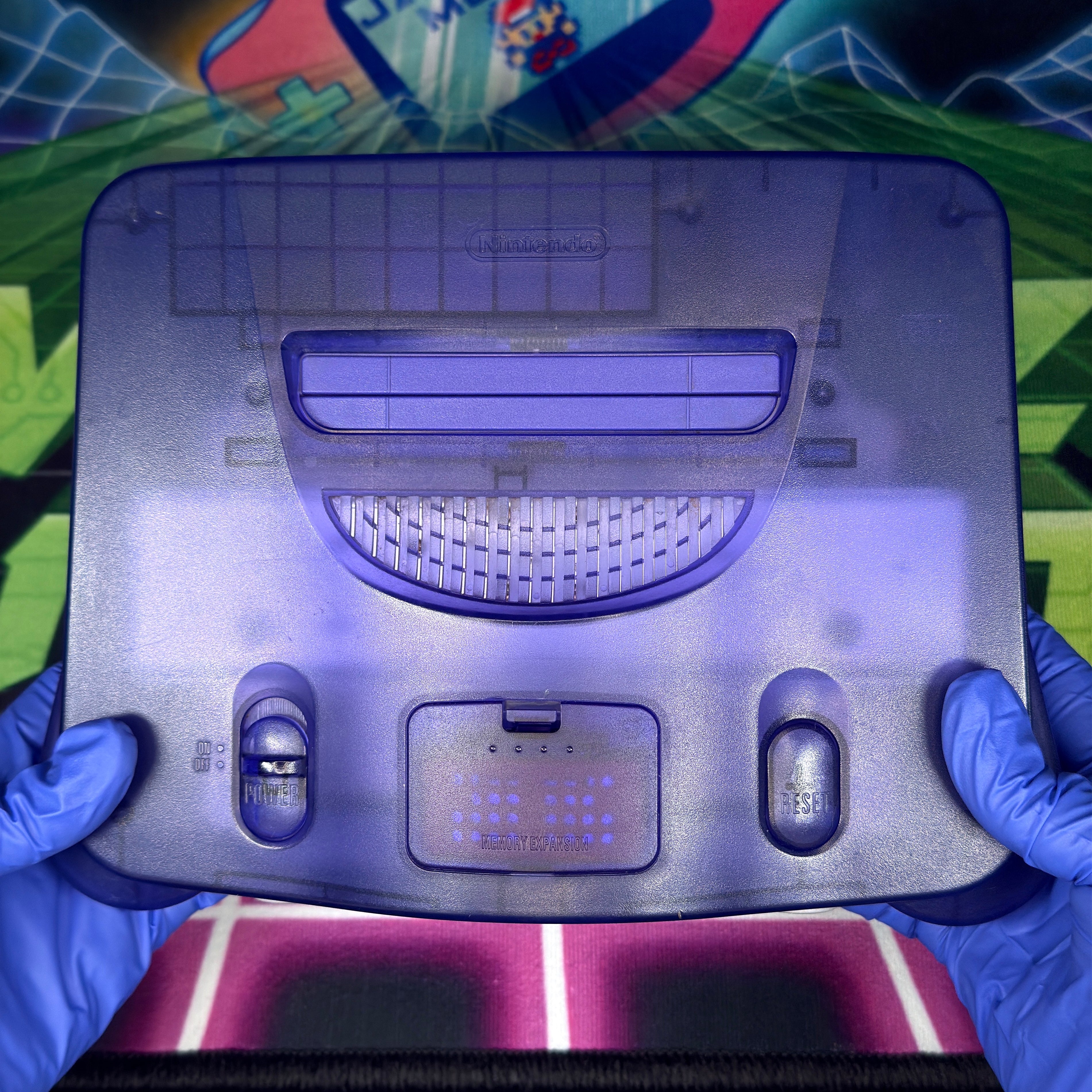 Nintendo 64 - Funtastic Grape Purple w/ Clear Teal Controller