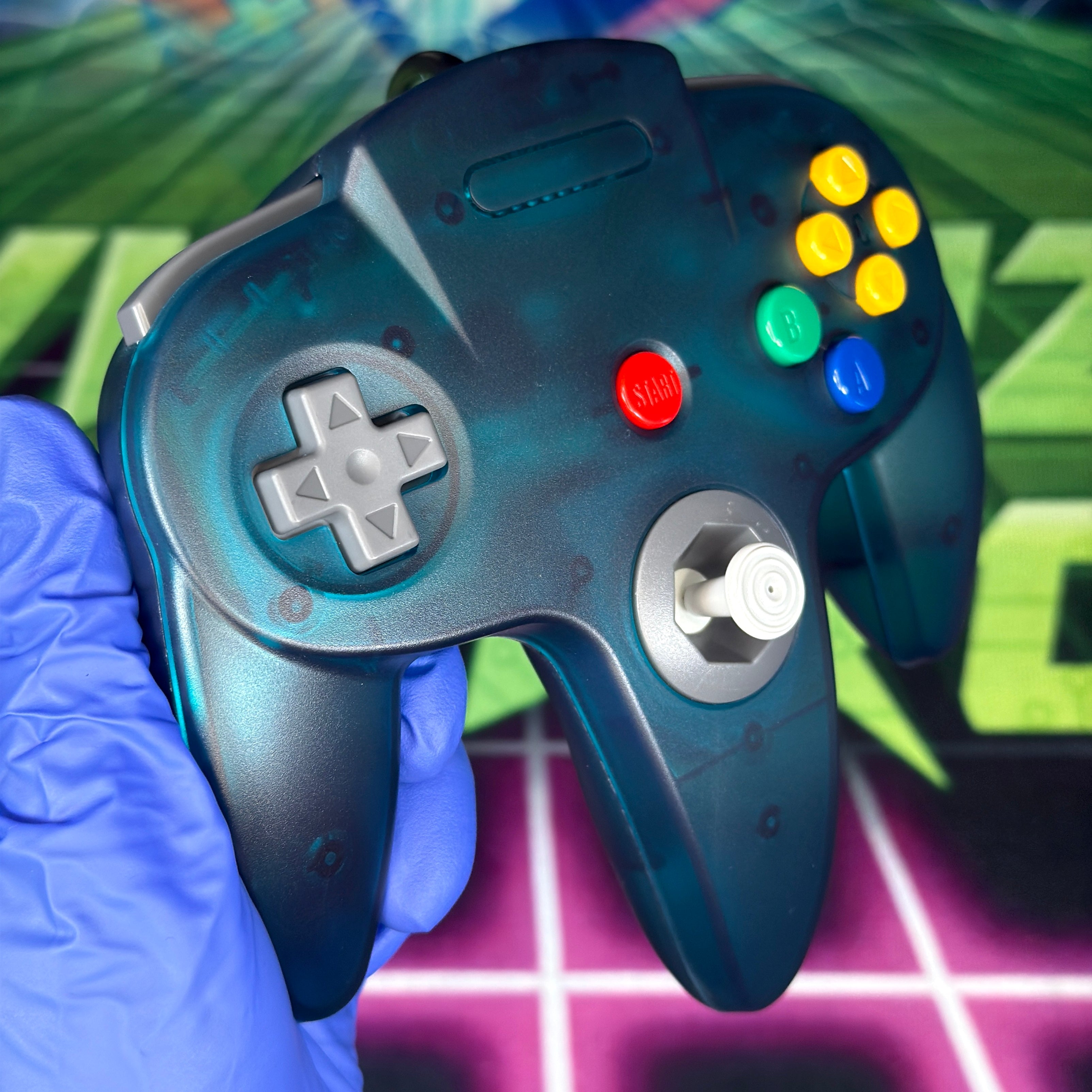 Nintendo 64 - Funtastic Grape Purple w/ Clear Teal Controller