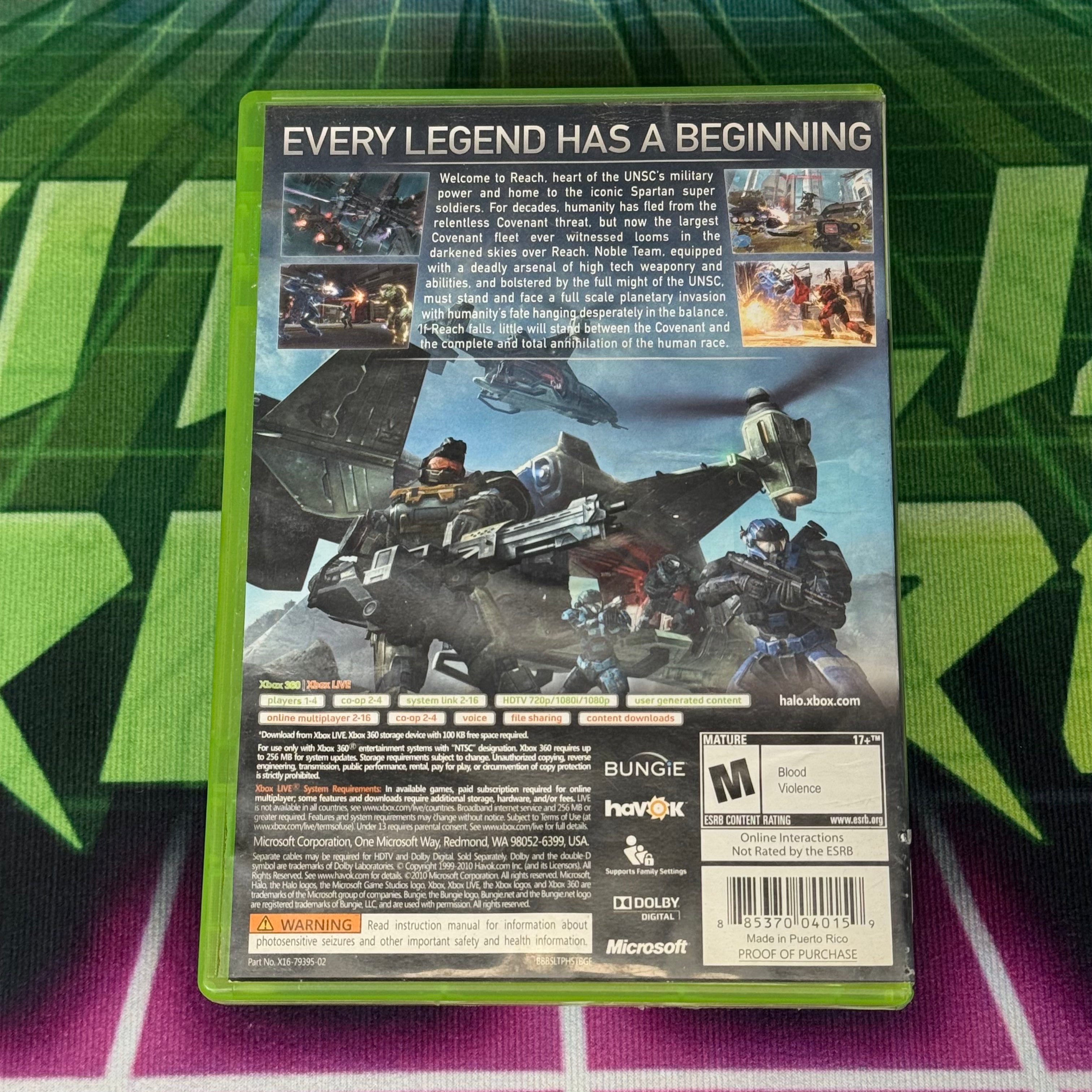 Halo: Reach (Bonus Spartan Recon Helmet) | Xbox 360
