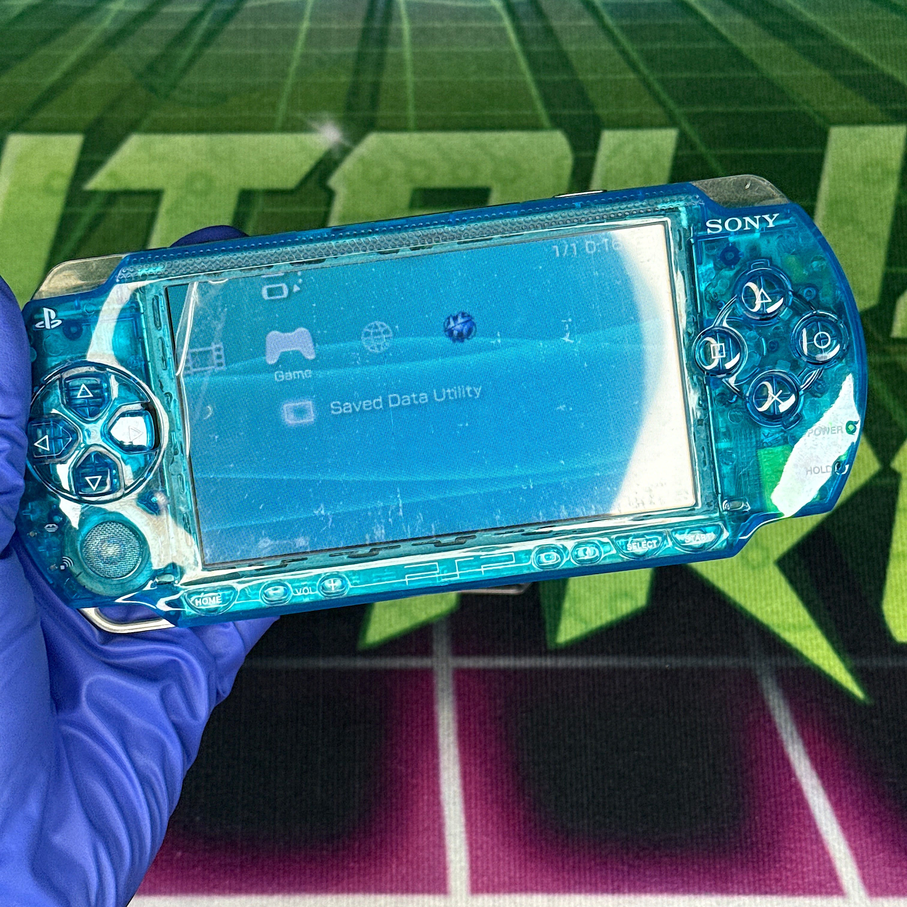 PSP 1000 Handheld Console – Clear Blue (Refurbished)