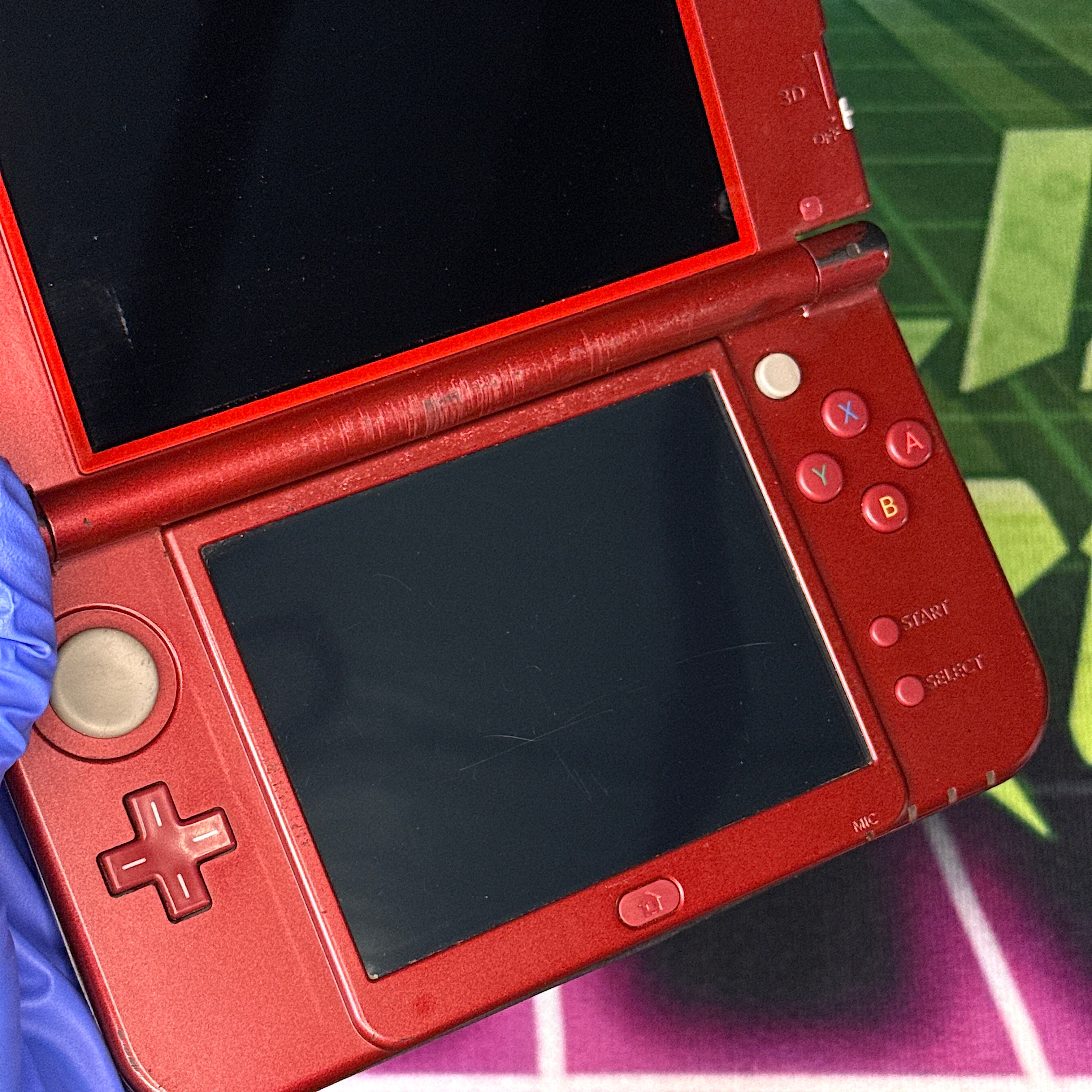 New Nintendo 3DS XL Handheld Console - Red w/ "Galaxy Style" Plates
