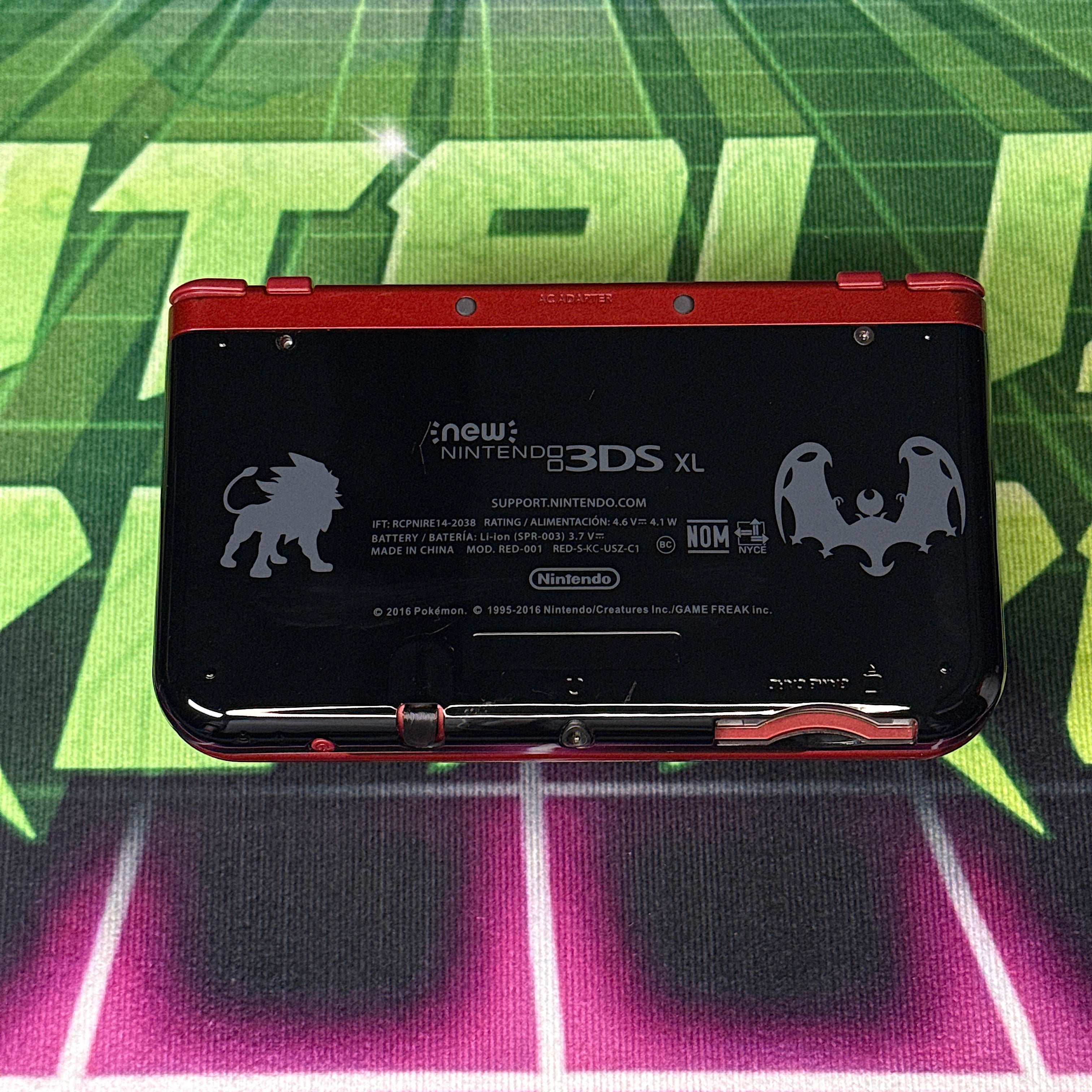 New Nintendo 3DS XL Handheld Console - Red w/ Pokemon Sun & Moon Style Plates