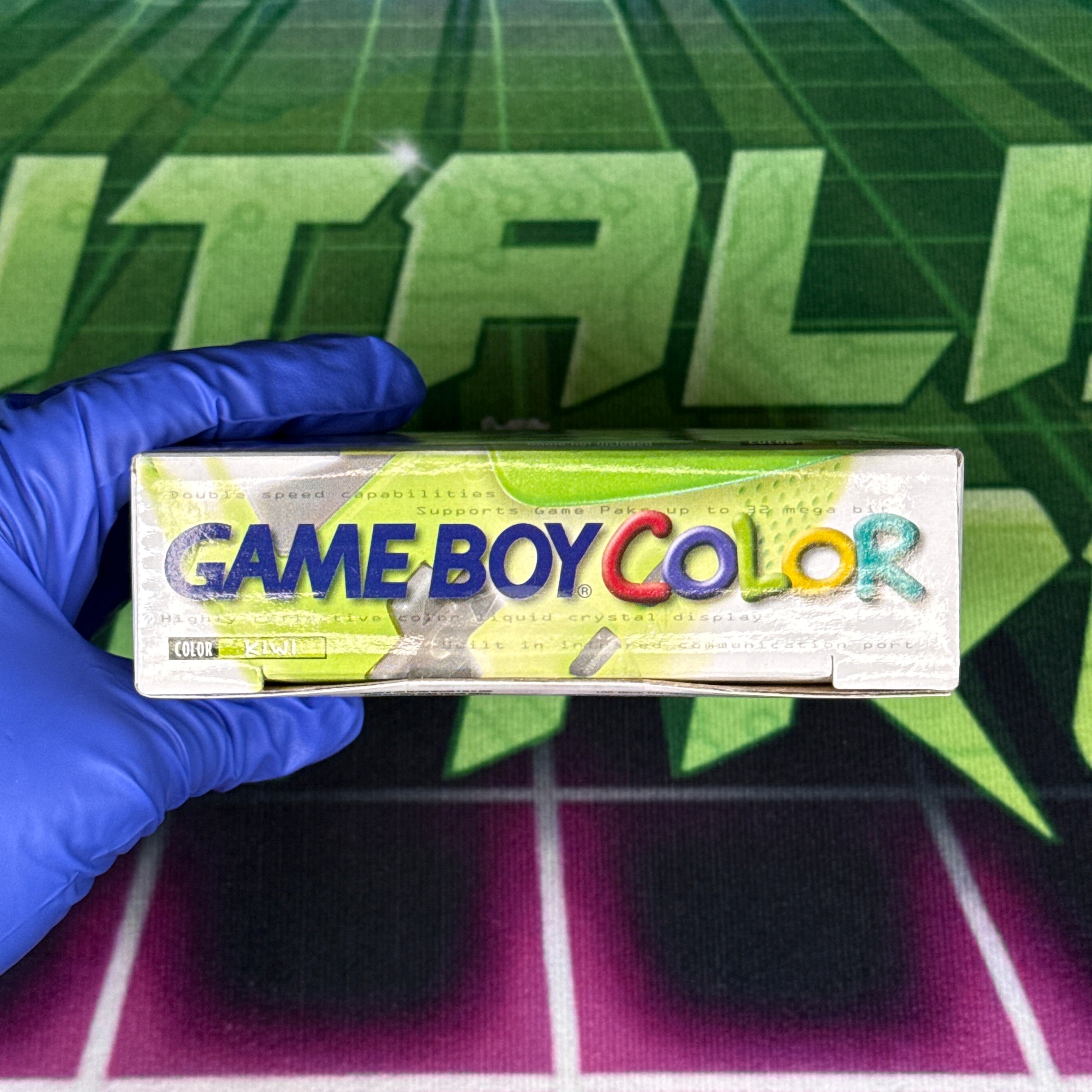 Nintendo GameBoy Color – Kiwi Green w/ Pokémon Crystal – Tested & Working (RARE!)