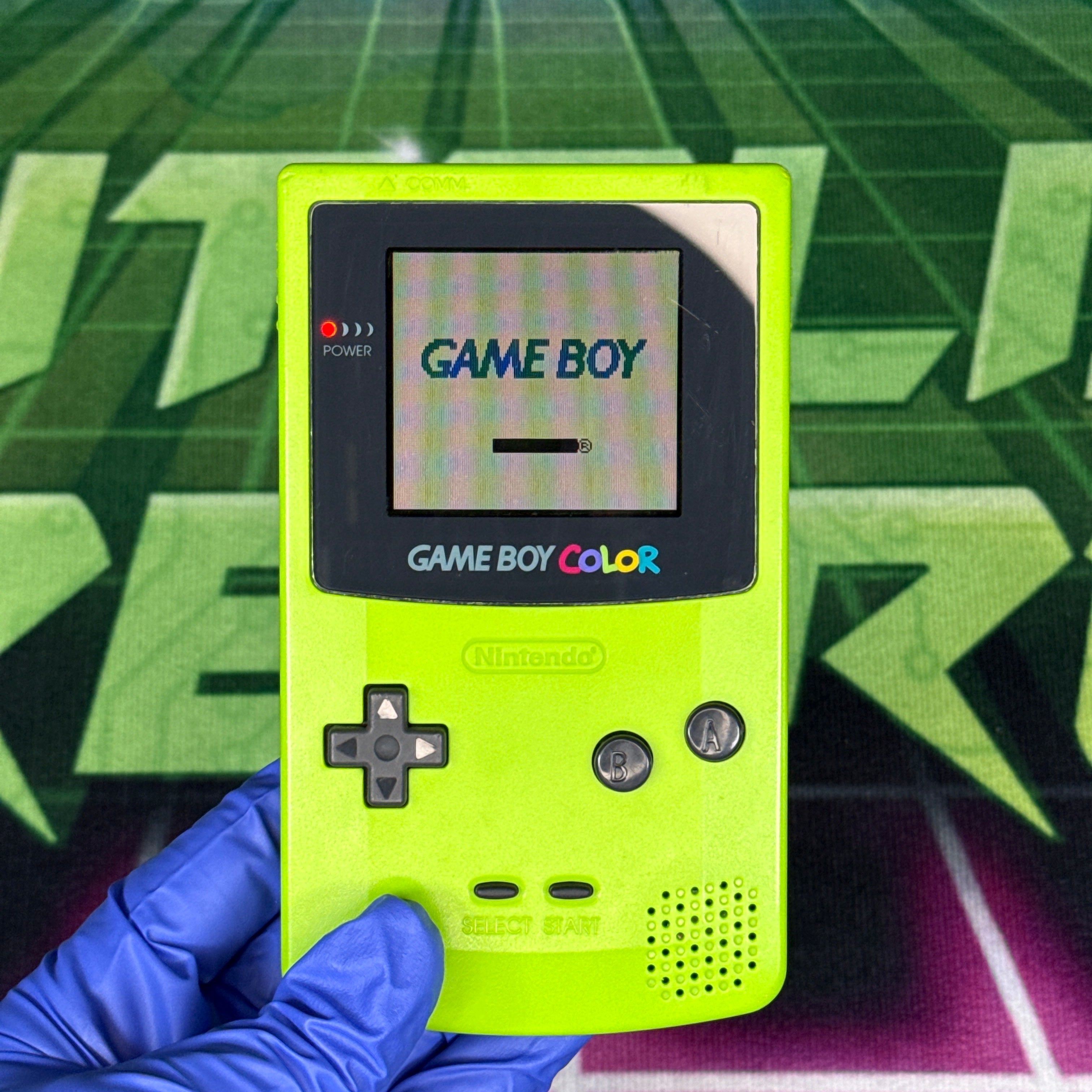 Nintendo GameBoy Color – Kiwi Green w/ Pokémon Crystal – Tested & Working (RARE!)