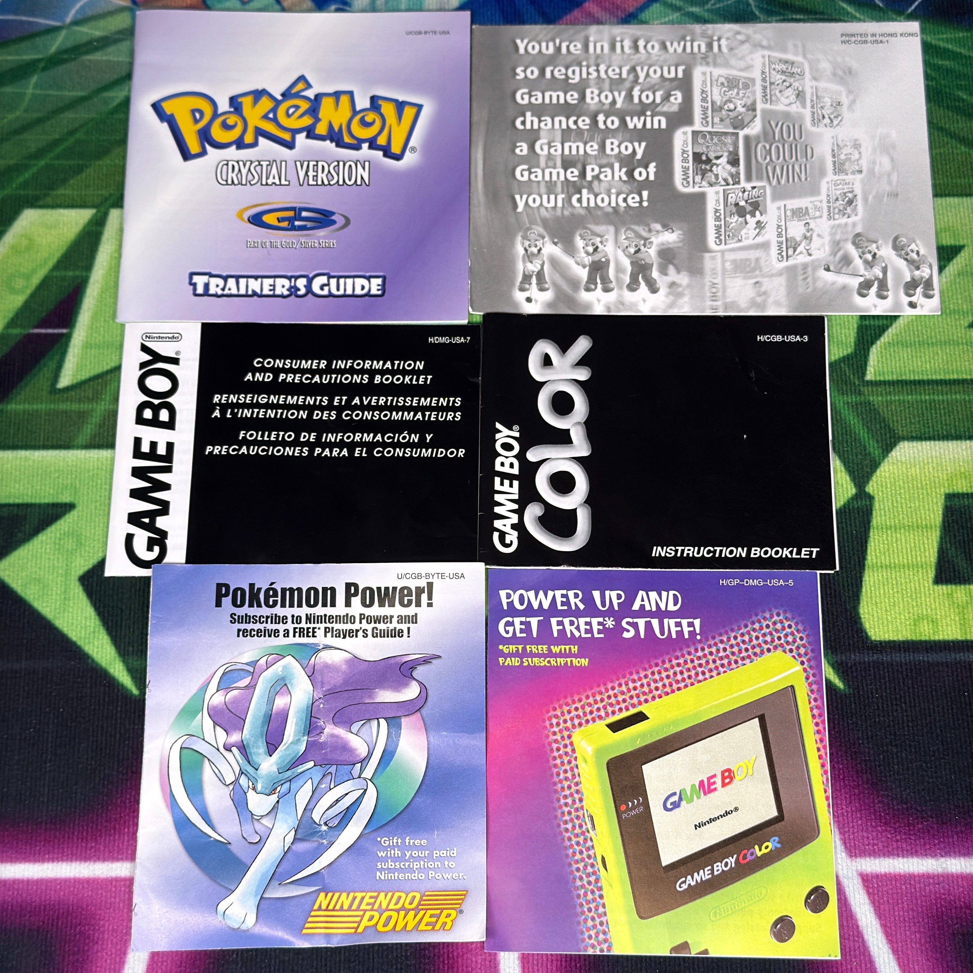 Nintendo チラシ GAMEBOYCOLOR ポケットモンスタークリスタル Nintendo GameBoy Color – Kiwi Green w/ Pokémon Crystal – Tested & Work