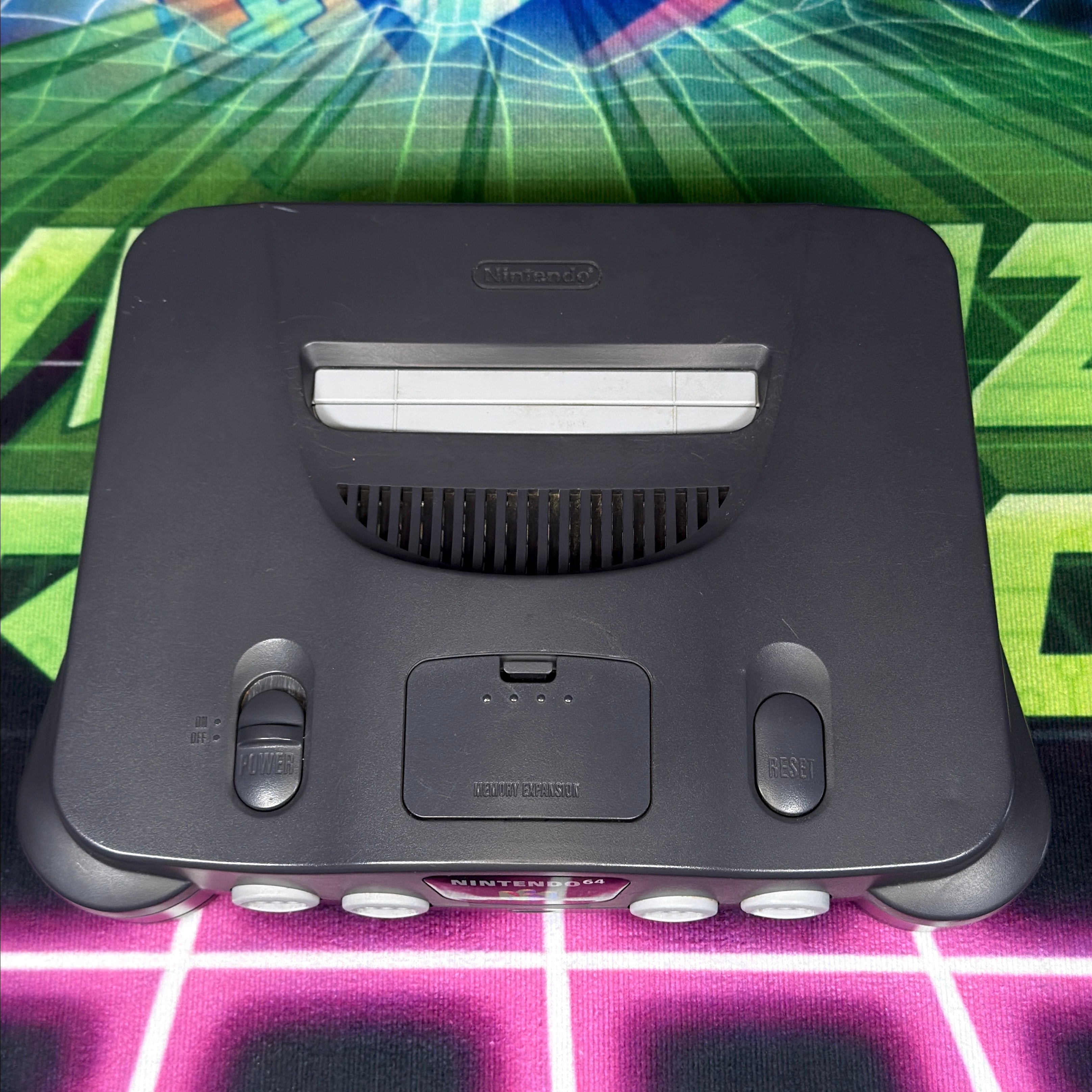 Nintendo 64 - Charcoal w/ Electric Green Controller