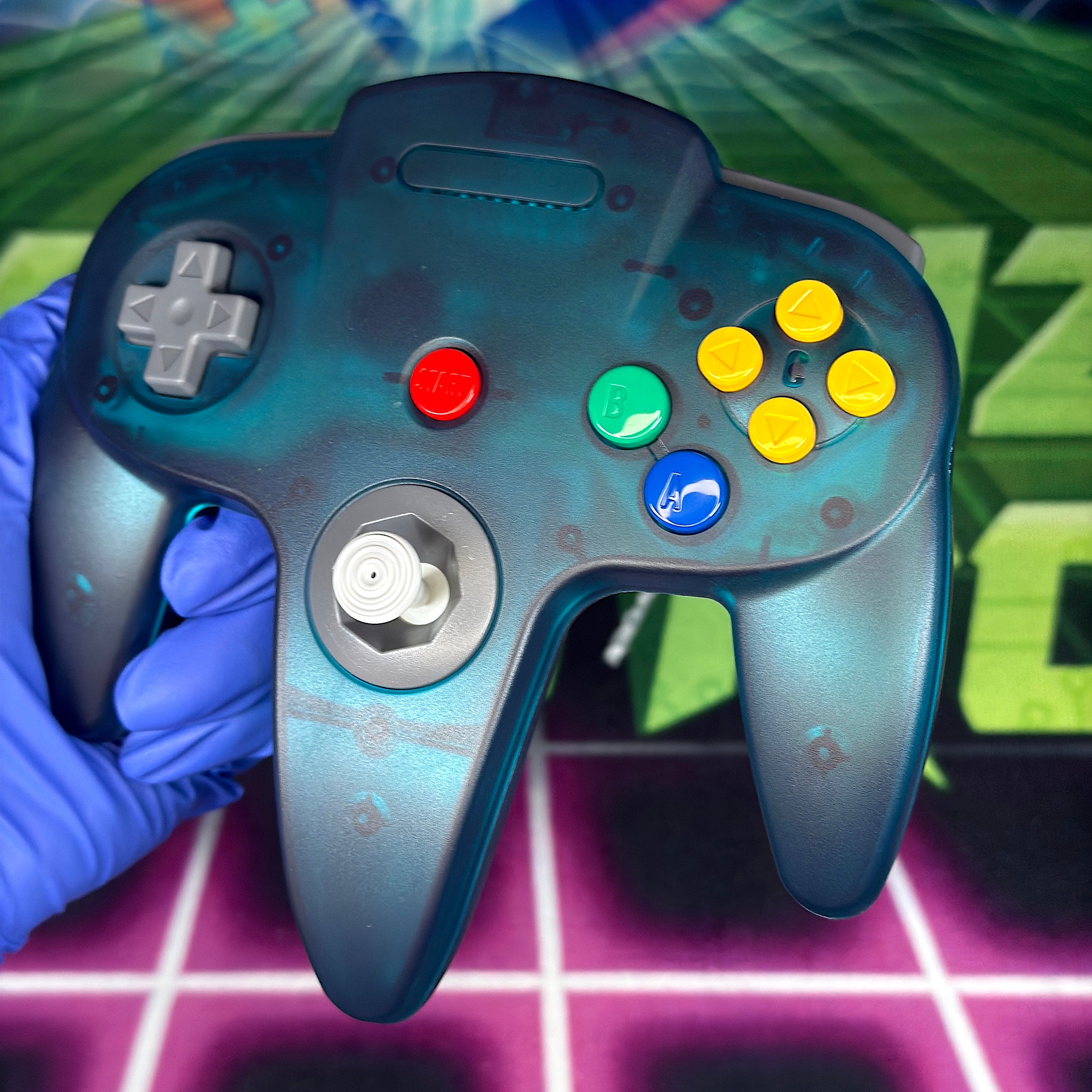 Nintendo 64 - Funtastic Grape Purple w/ Clear Teal Controller