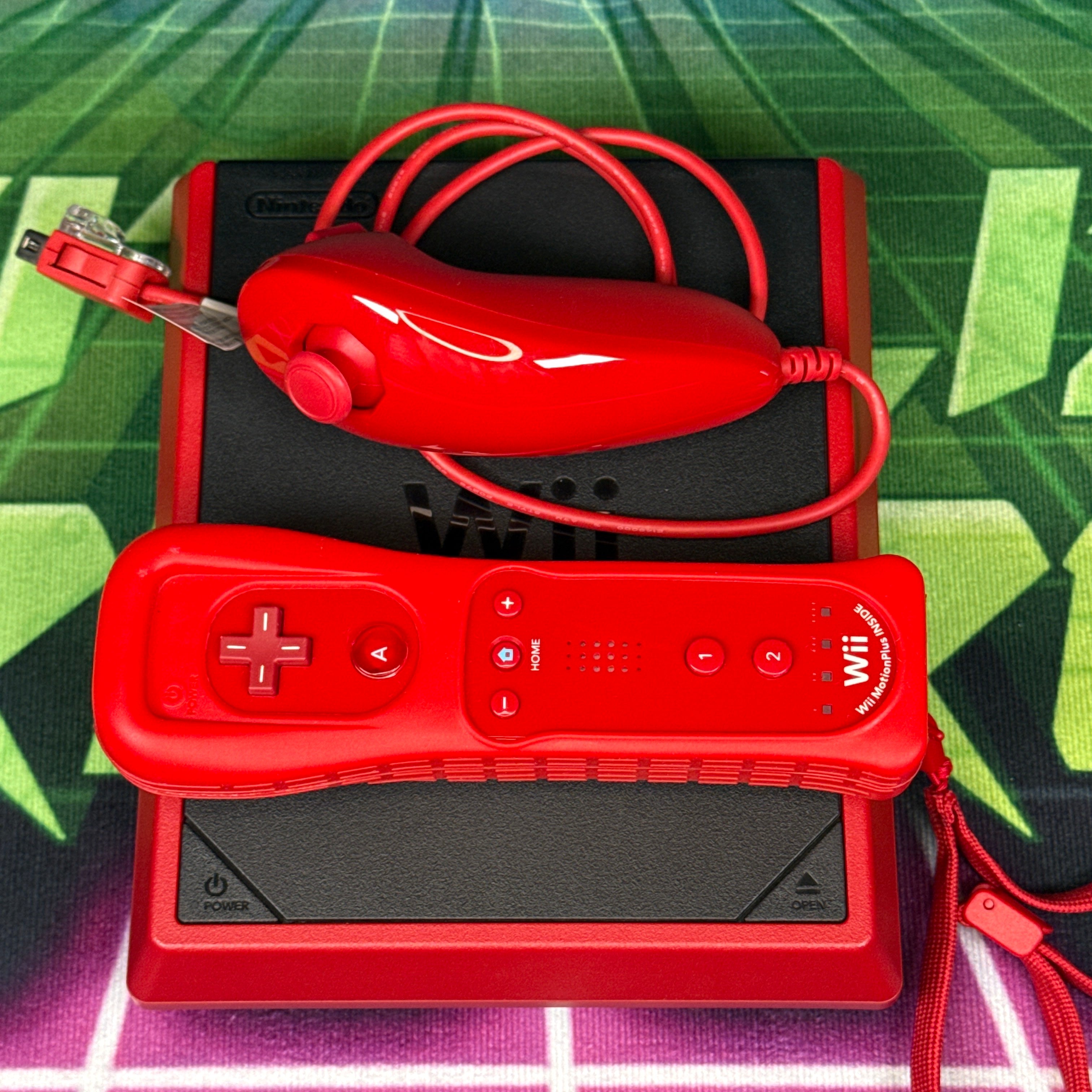 Nintendo Wii Mini Console – Red/Black - Mario Kart Bundle