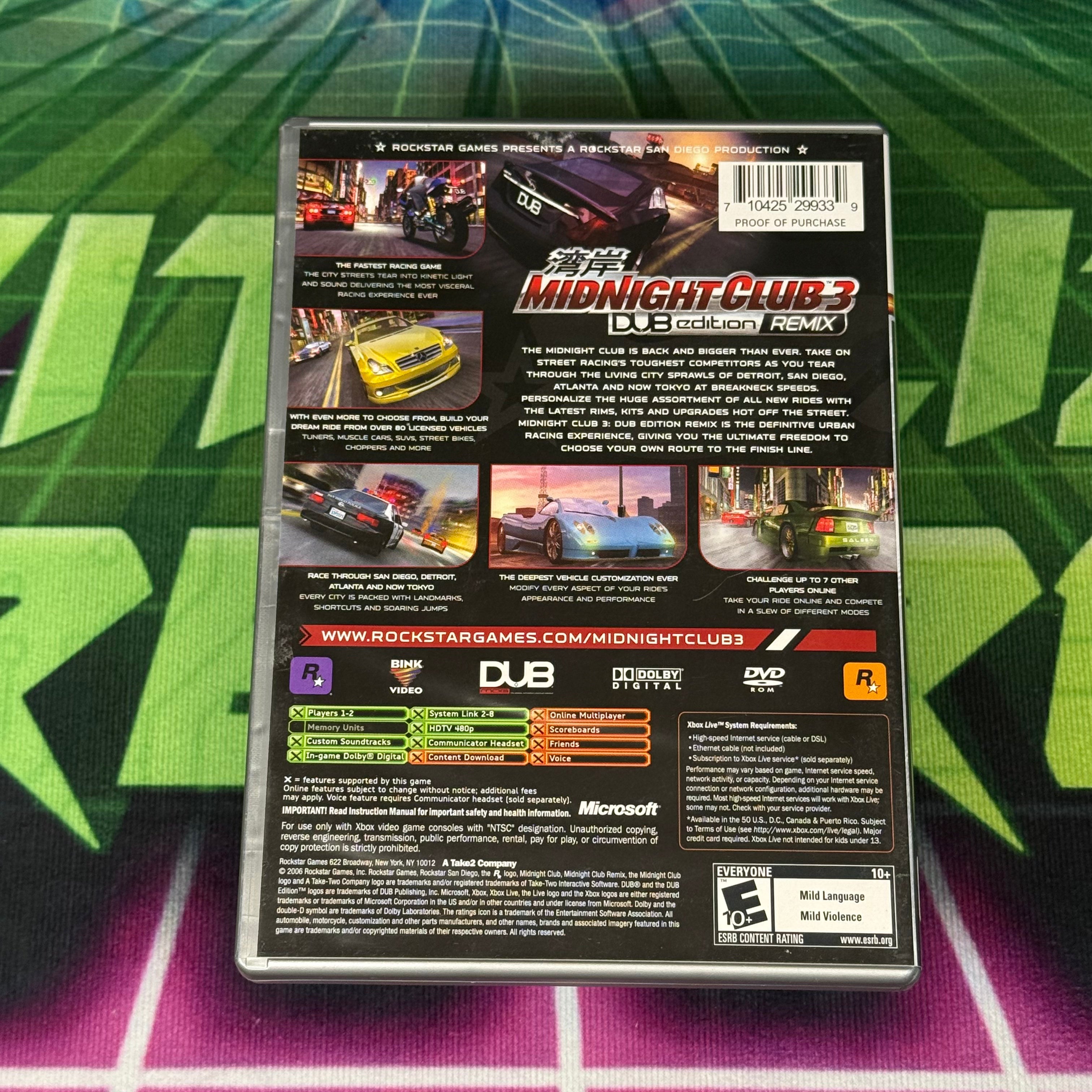 Midnight Club 3: DUB Edition Remix (Platinum Hits) | Xbox