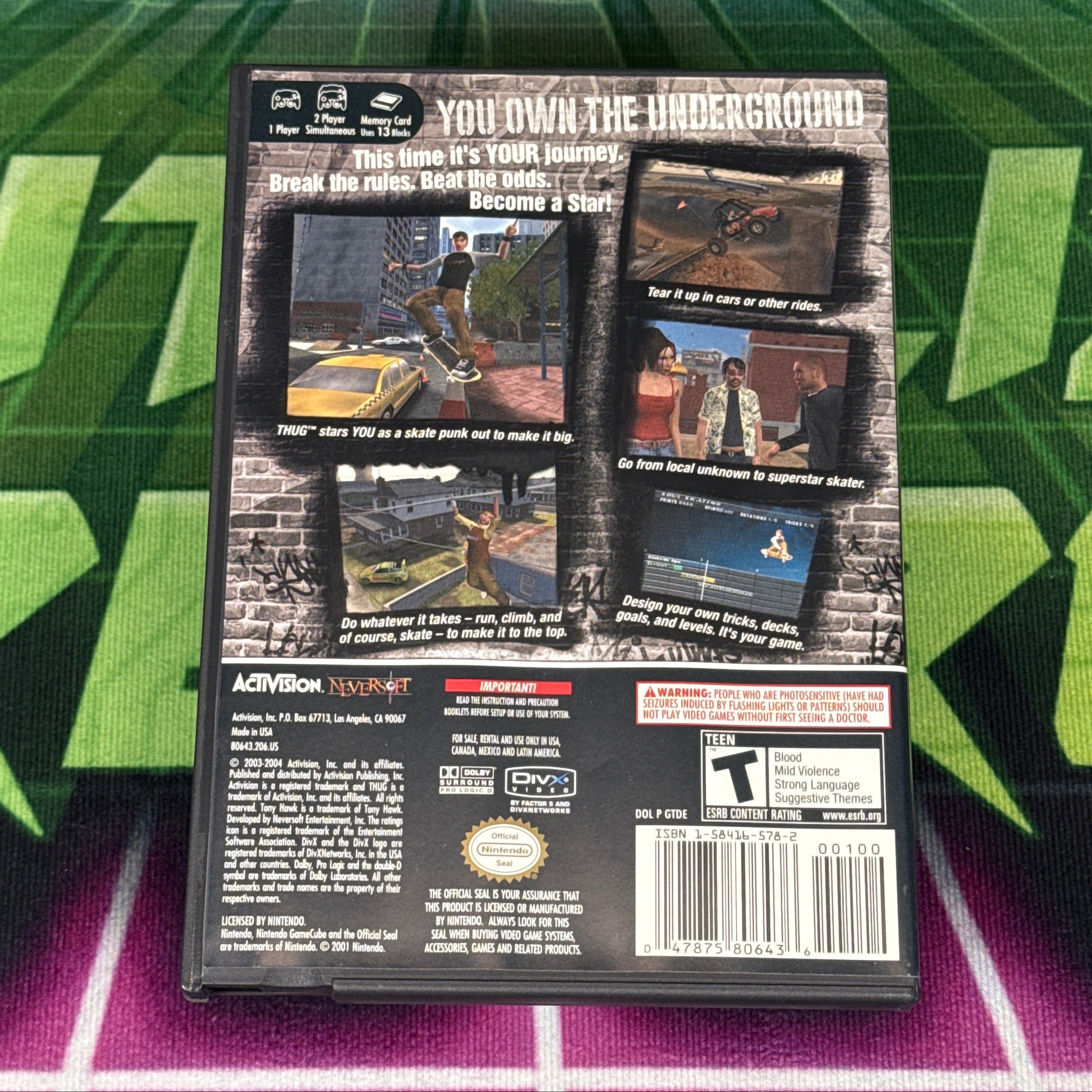 Tony Hawk Underground | Nintendo Gamecube