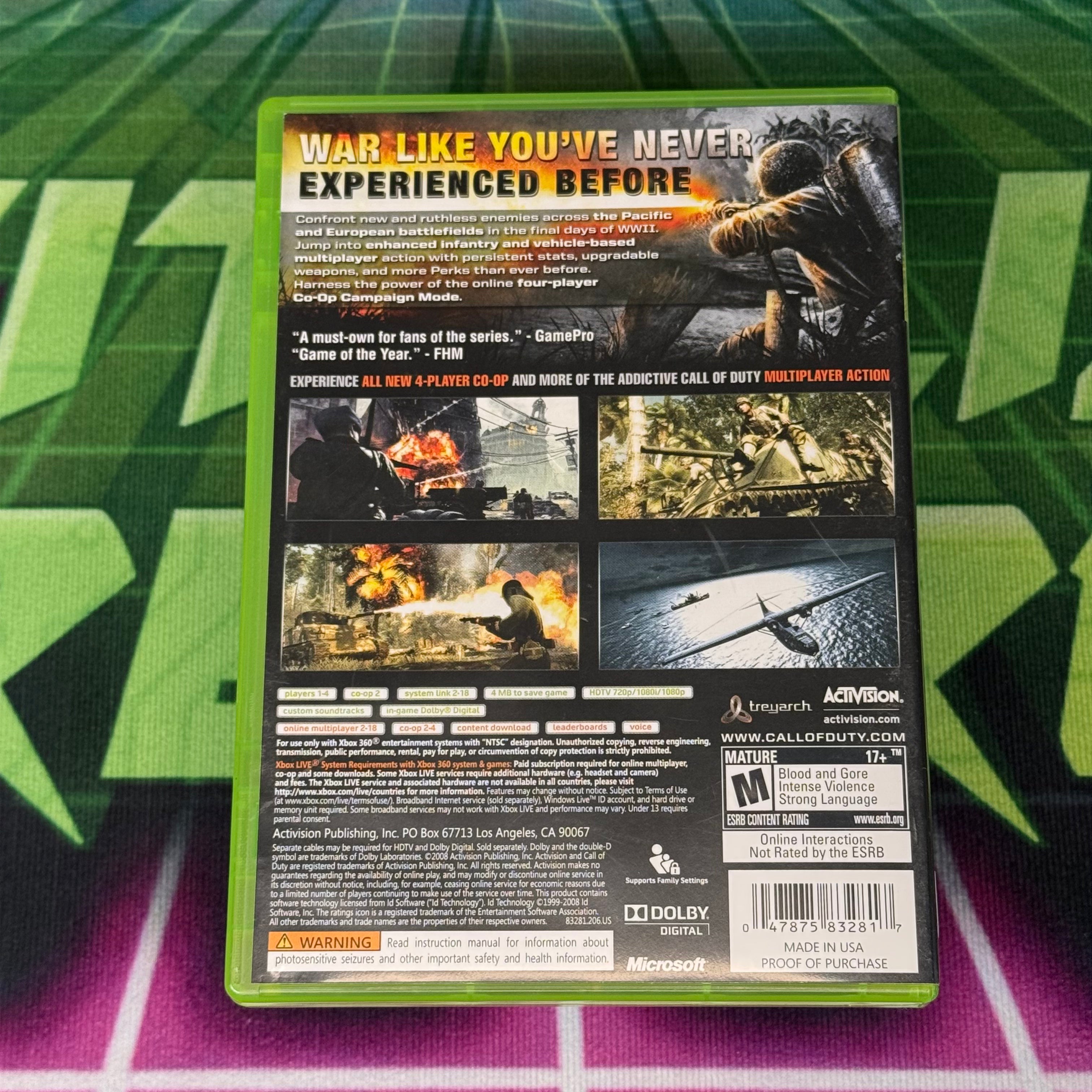 Call of Duty: World at War | Xbox 360